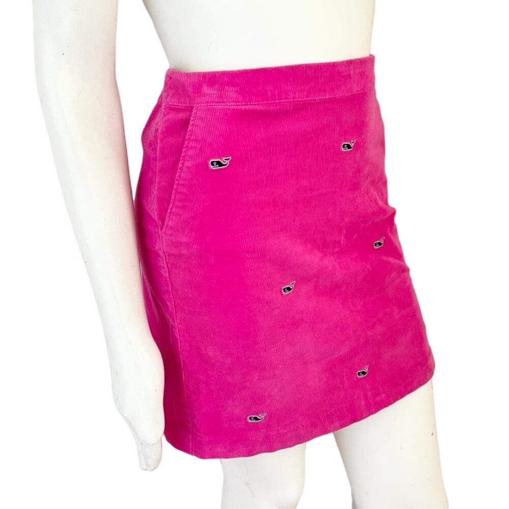 NEW VINEYARD VINES Embroidered Whales Pink Corduroy Skirt  GIRLS 16